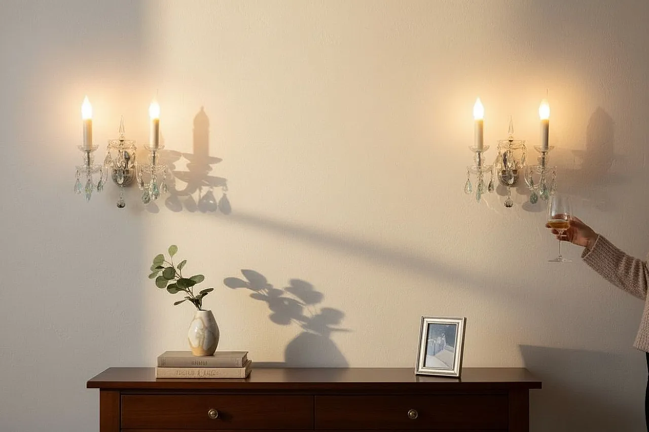 Applique in cristallo, anni '70, set di 2 14