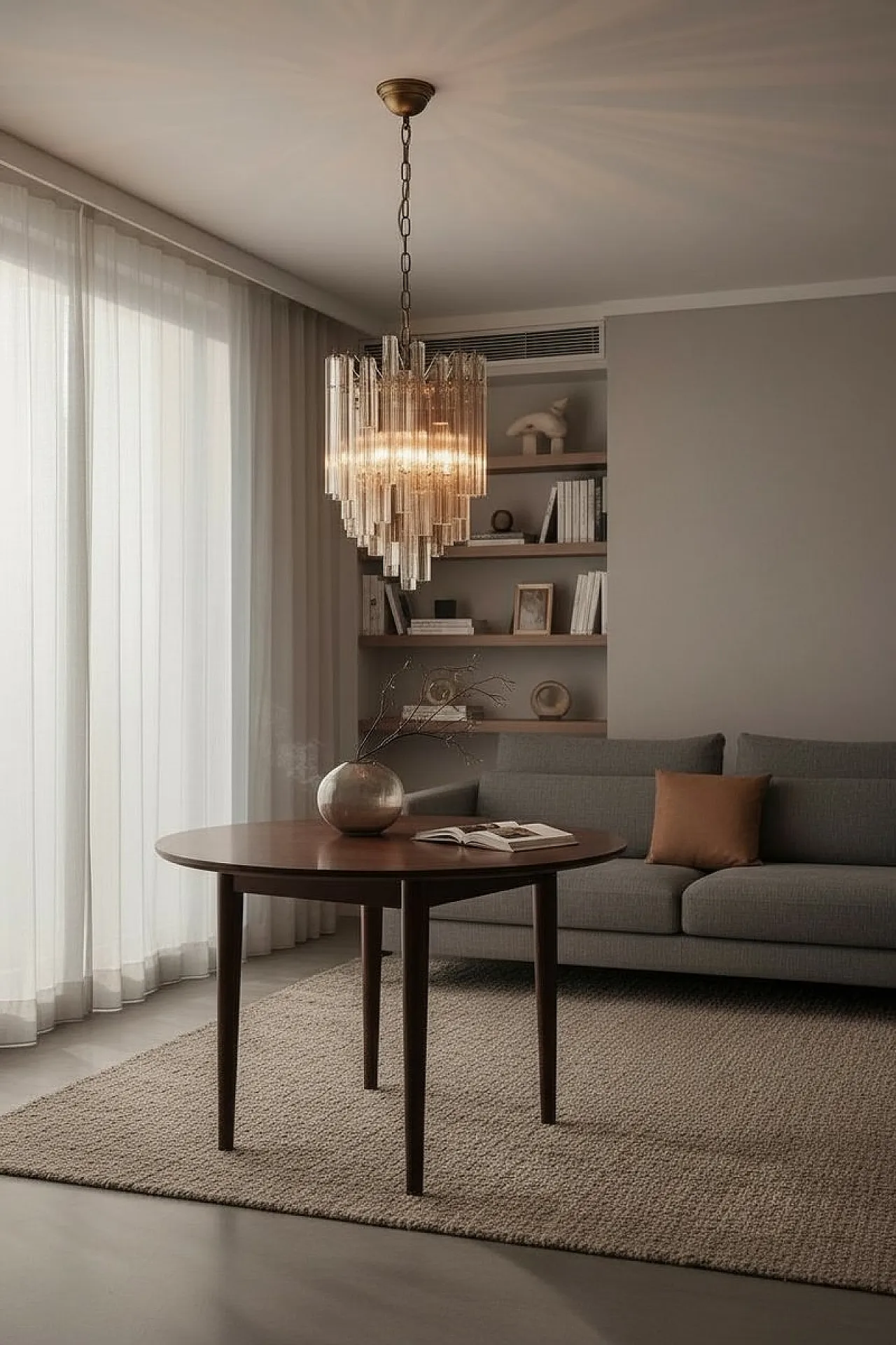 Lampadario Trilobi in vetro di Murano di Paolo Venini, anni '70 2