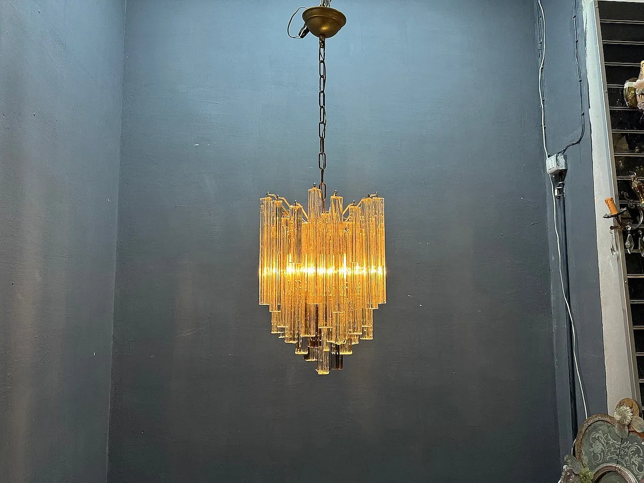 Lampadario Trilobi in vetro di Murano di Paolo Venini, anni '70 3