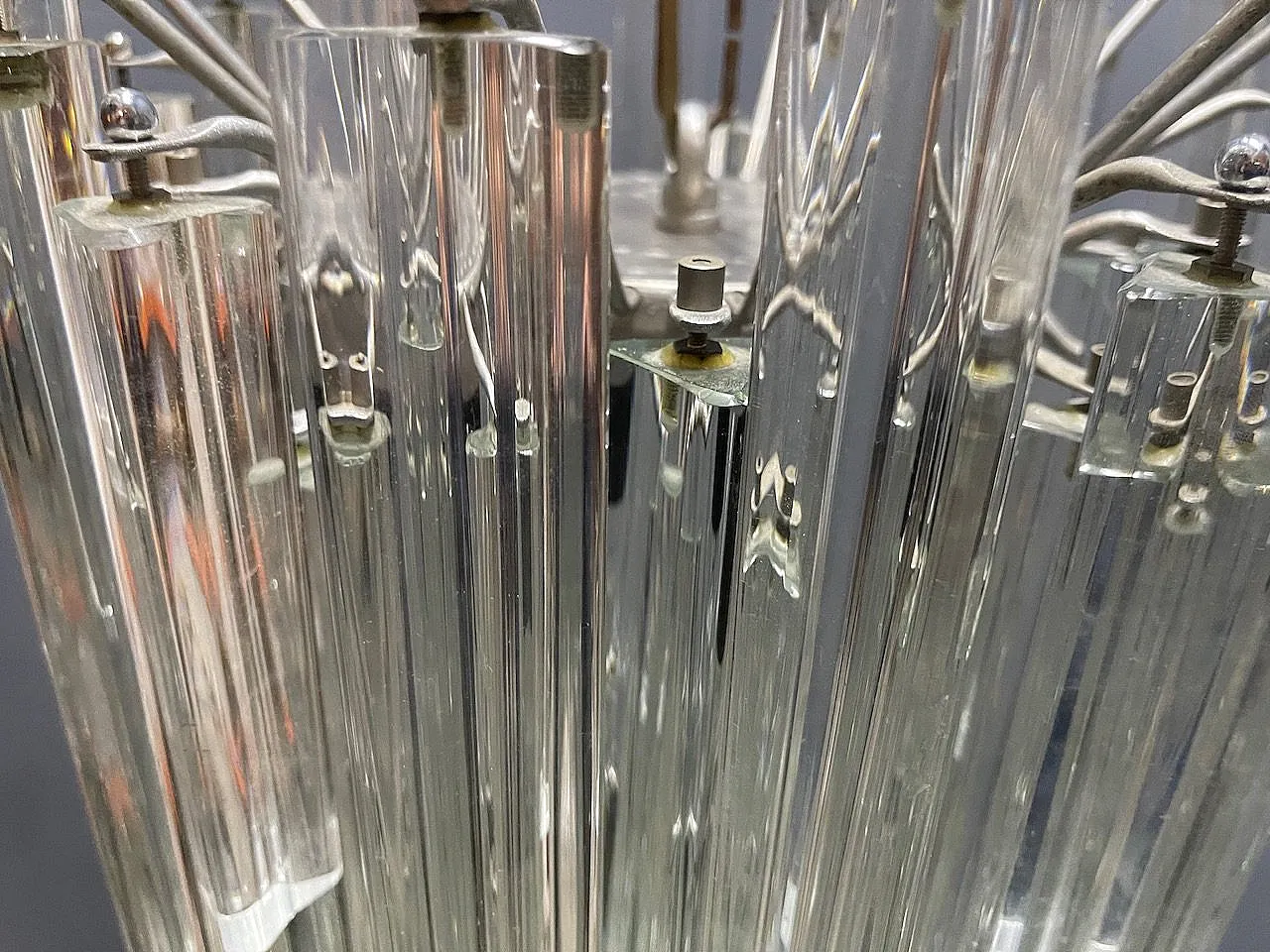 Lampadario Trilobi in vetro di Murano di Paolo Venini, anni '70 6