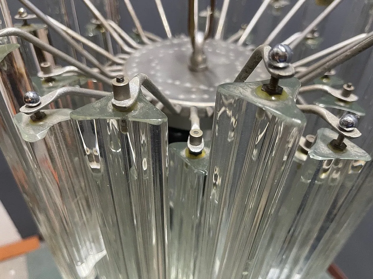 Lampadario Trilobi in vetro di Murano di Paolo Venini, anni '70 7