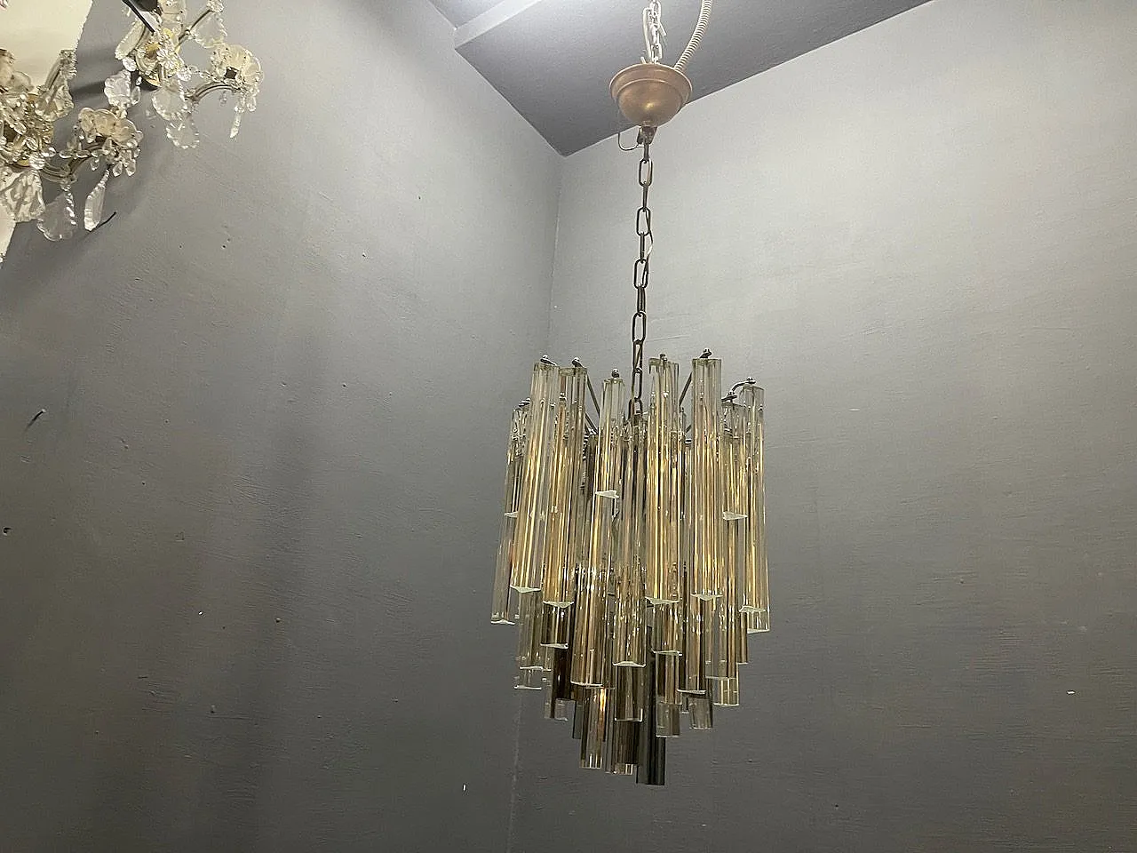 Lampadario Trilobi in vetro di Murano di Paolo Venini, anni '70 8