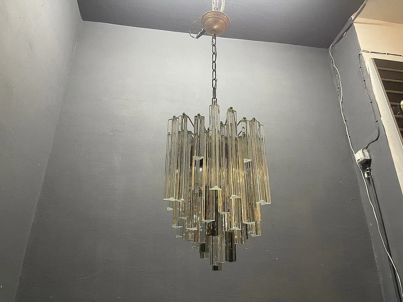 Lampadario Trilobi in vetro di Murano di Paolo Venini, anni '70 9