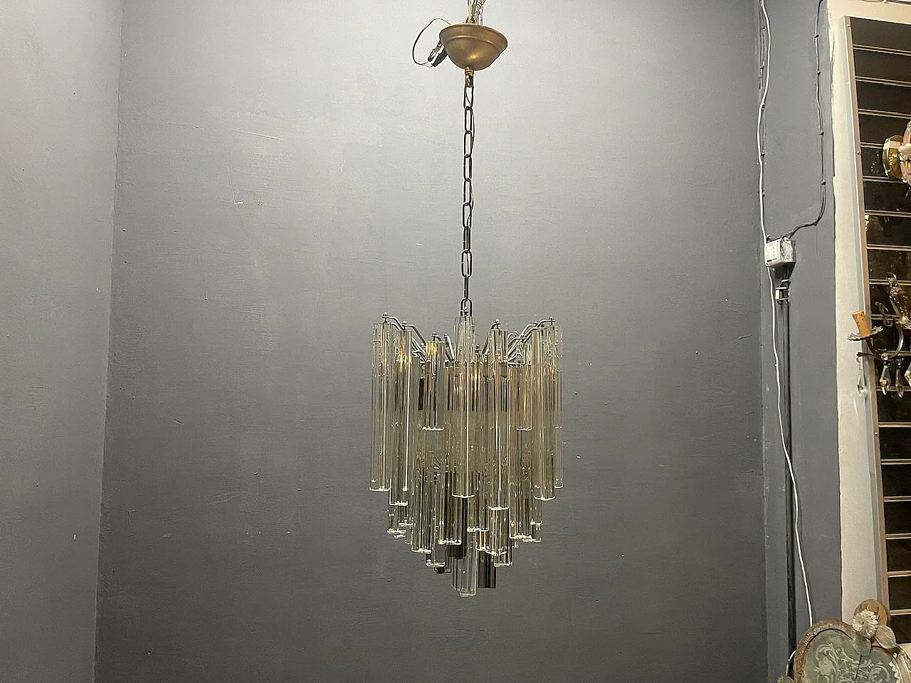 Lampadario Trilobi in vetro di Murano di Paolo Venini, anni '70 10
