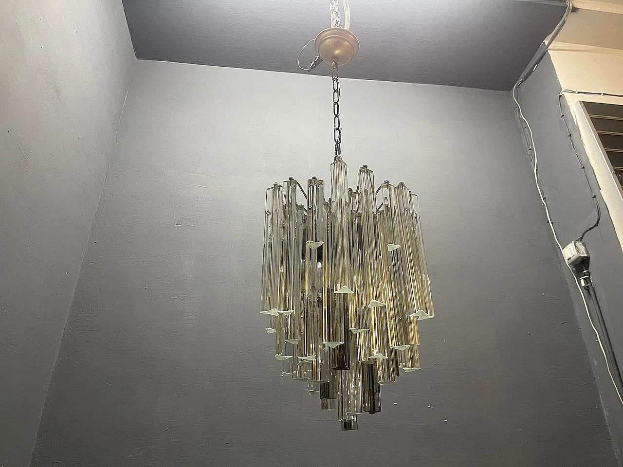 Lampadario Trilobi in vetro di Murano di Paolo Venini, anni '70 11