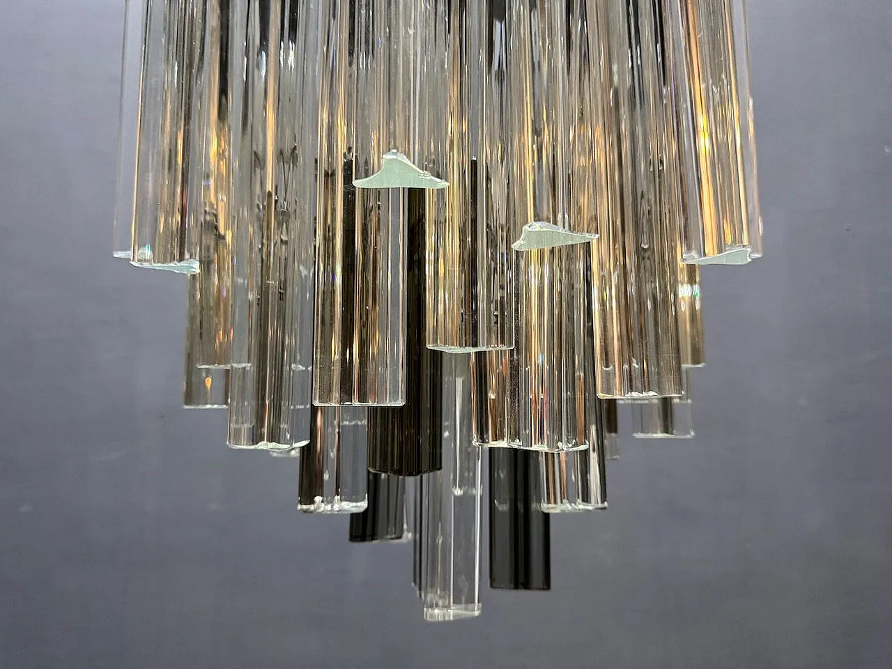 Lampadario Trilobi in vetro di Murano di Paolo Venini, anni '70 12