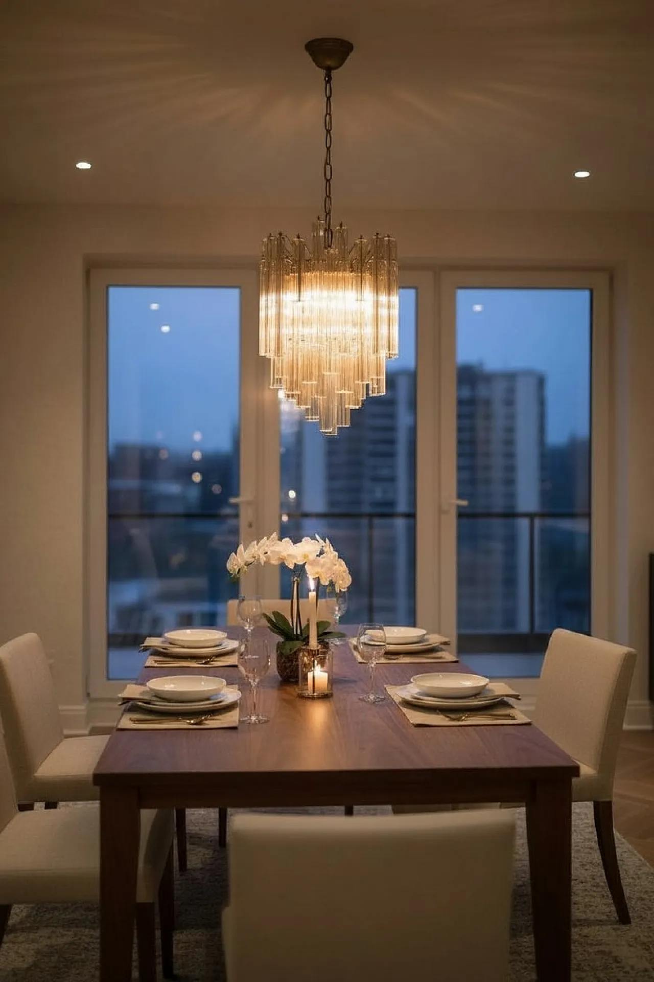 Lampadario Trilobi in vetro di Murano di Paolo Venini, anni '70 14