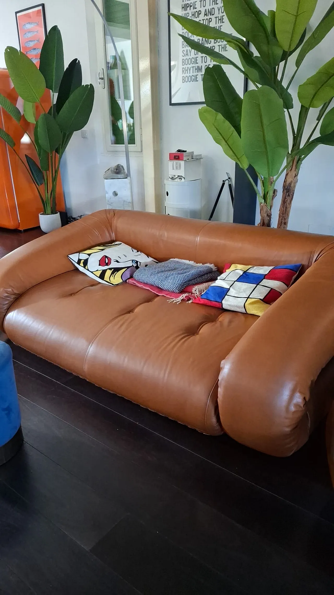 Divano Anfibio in pelle di Alessandro Becchi per Giovannetti, anni '70 4