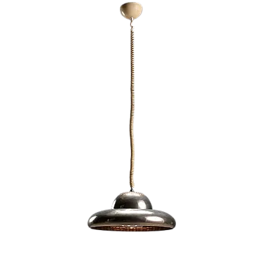 Nickel-plated brass ceiling light from Afra and Tobia Scarpa, 1960s