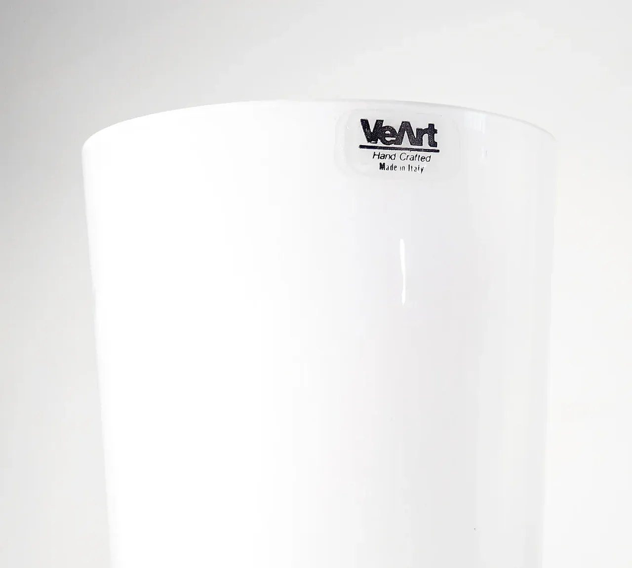 Veart opaline glass and metal floor lamp, 1980s 3