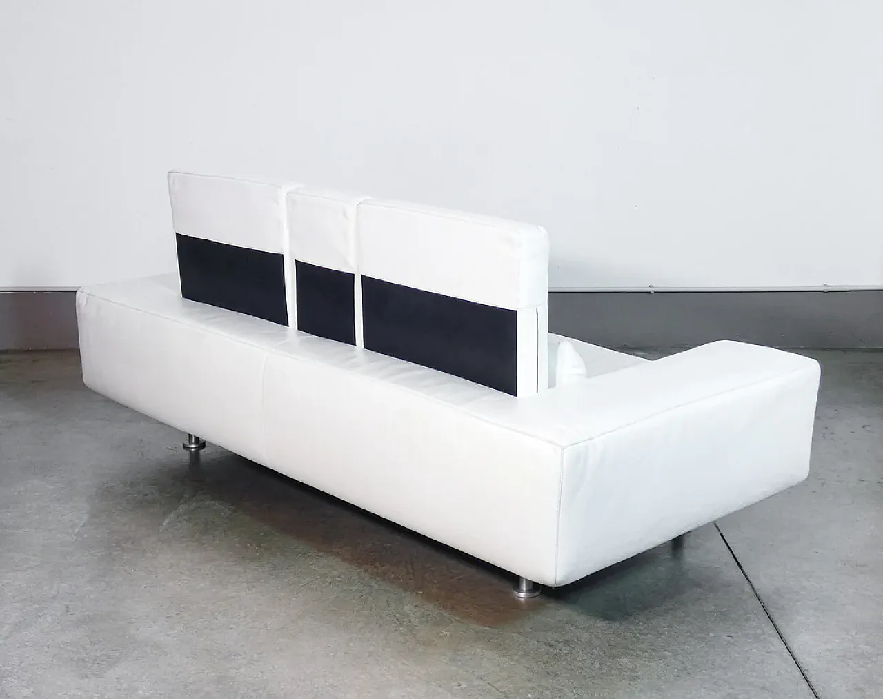 Domino leather sofa by Massimo Morozzi for Cassina, 1980s 2