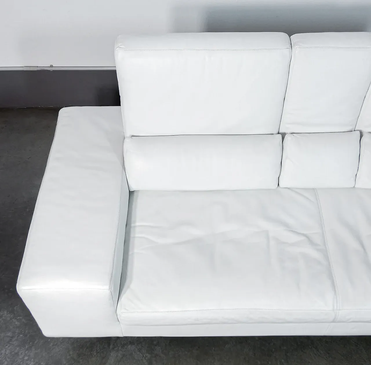 Domino leather sofa by Massimo Morozzi for Cassina, 1980s 6