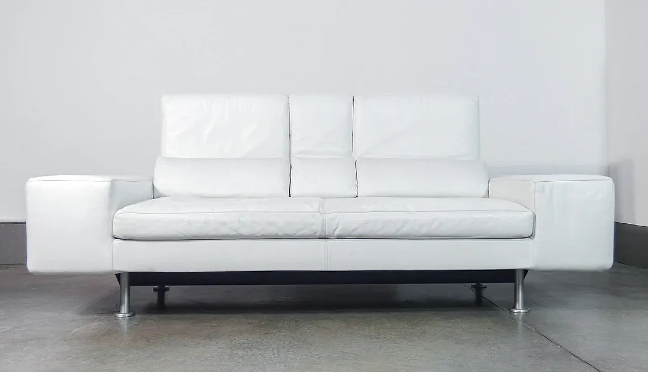 Domino leather sofa by Massimo Morozzi for Cassina, 1980s 7