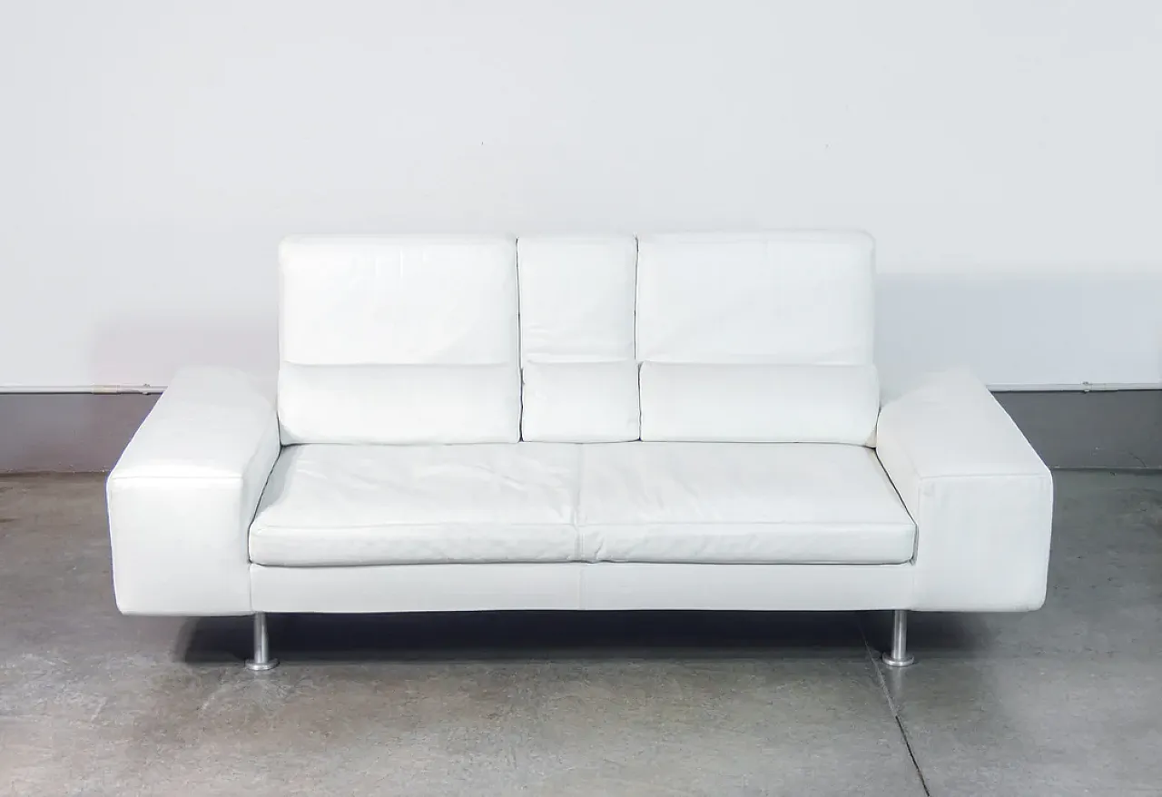 Domino leather sofa by Massimo Morozzi for Cassina, 1980s 8