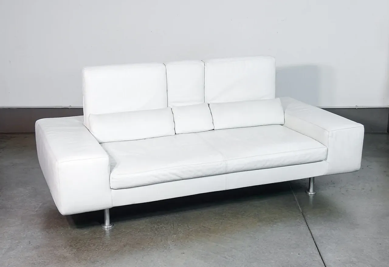 Domino leather sofa by Massimo Morozzi for Cassina, 1980s 10