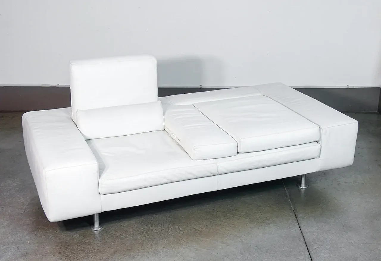 Domino leather sofa by Massimo Morozzi for Cassina, 1980s 11