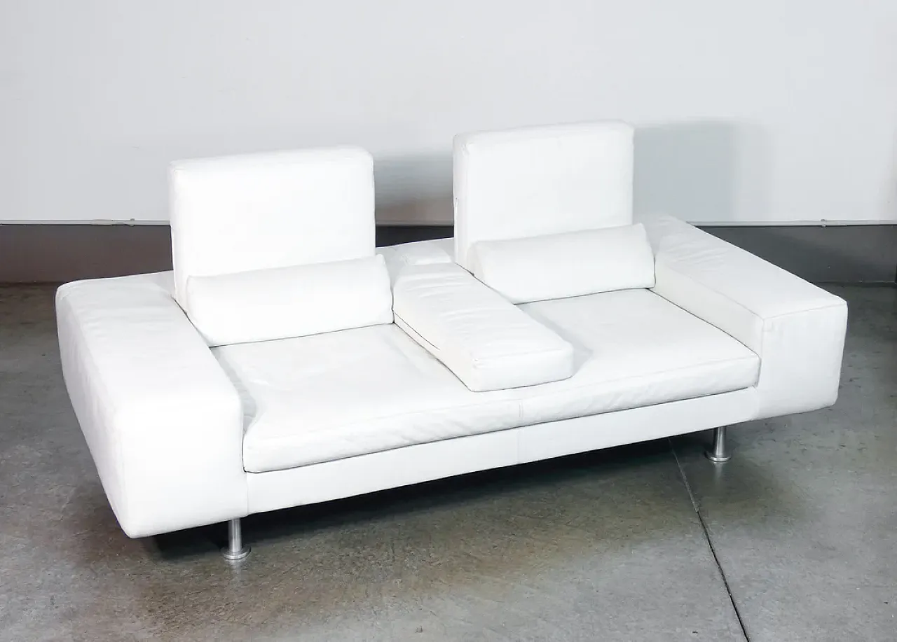 Domino leather sofa by Massimo Morozzi for Cassina, 1980s 12