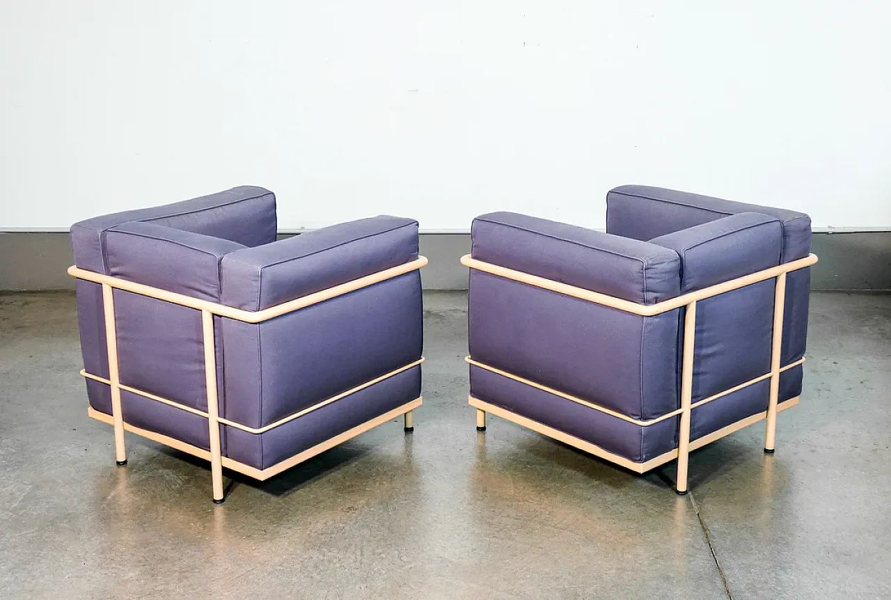 Pair of LC2 armchairs, 1960s 4