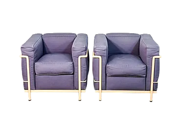 Pair of LC2 armchairs, 1960s