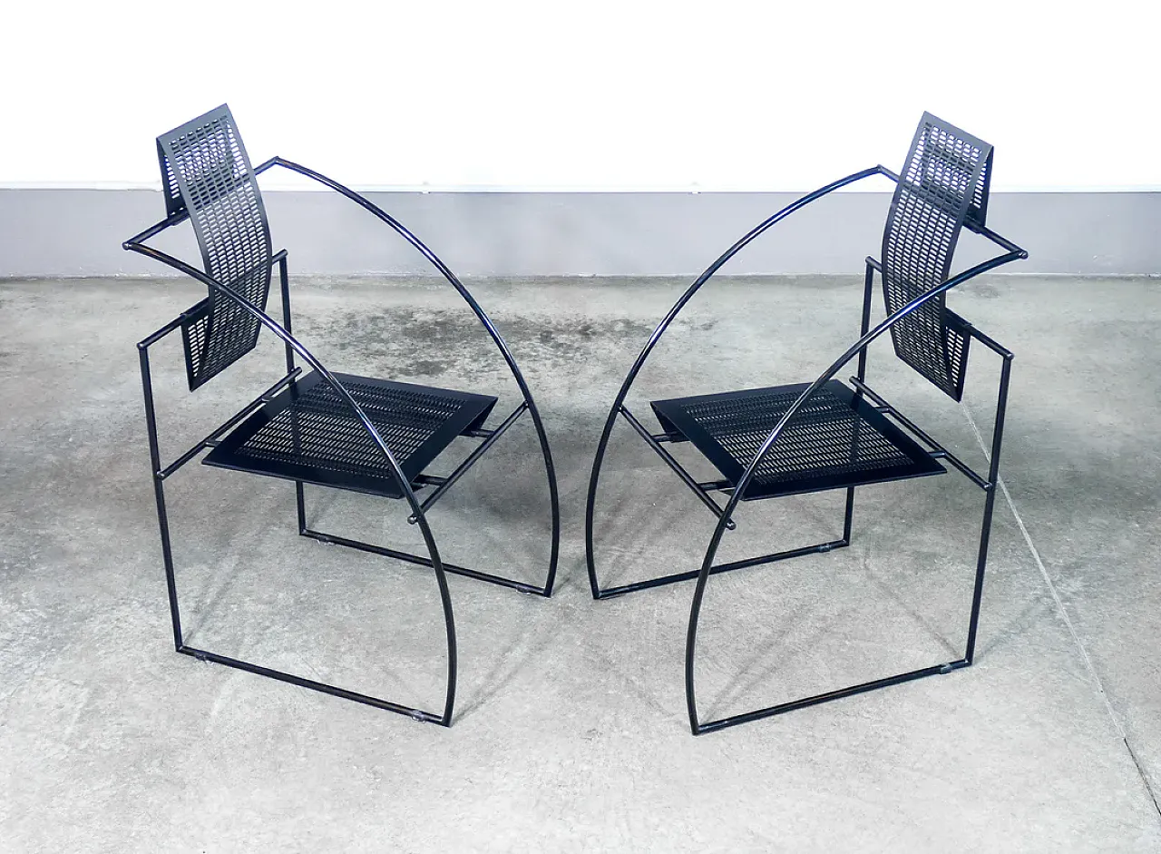 Pair of Quinta chairs by Mario Botta for Alias, 1980s 5