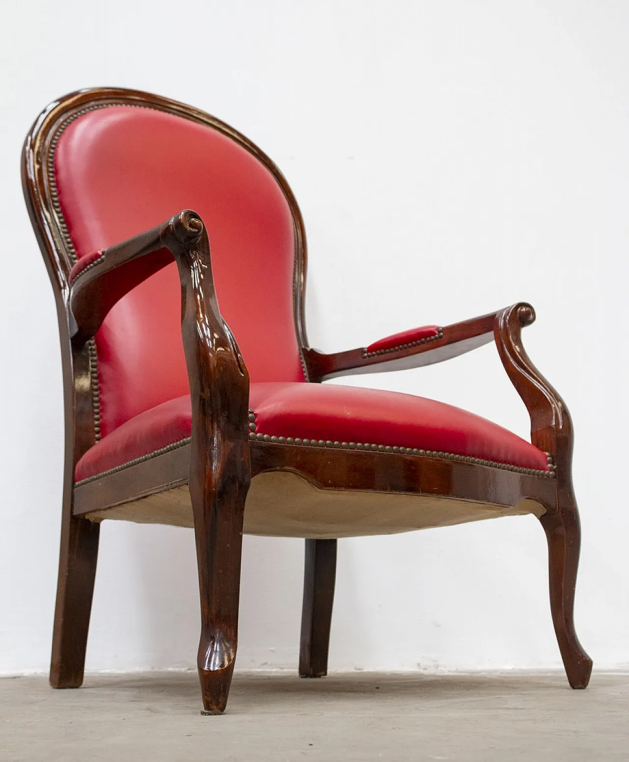 Louis-Philippe style beech wood armchair, 19th century 6