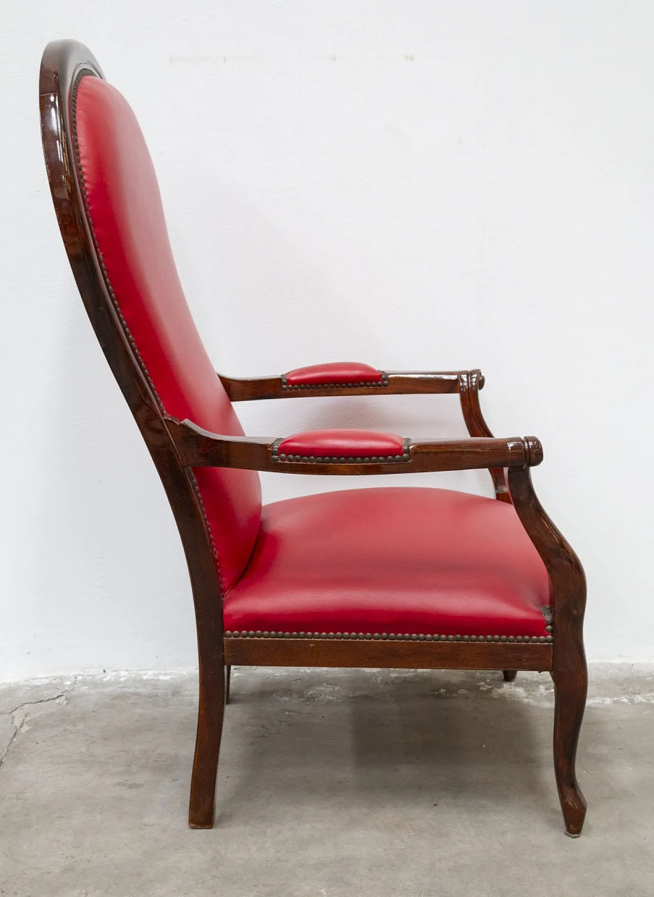 Louis-Philippe style beech wood armchair, 19th century 8