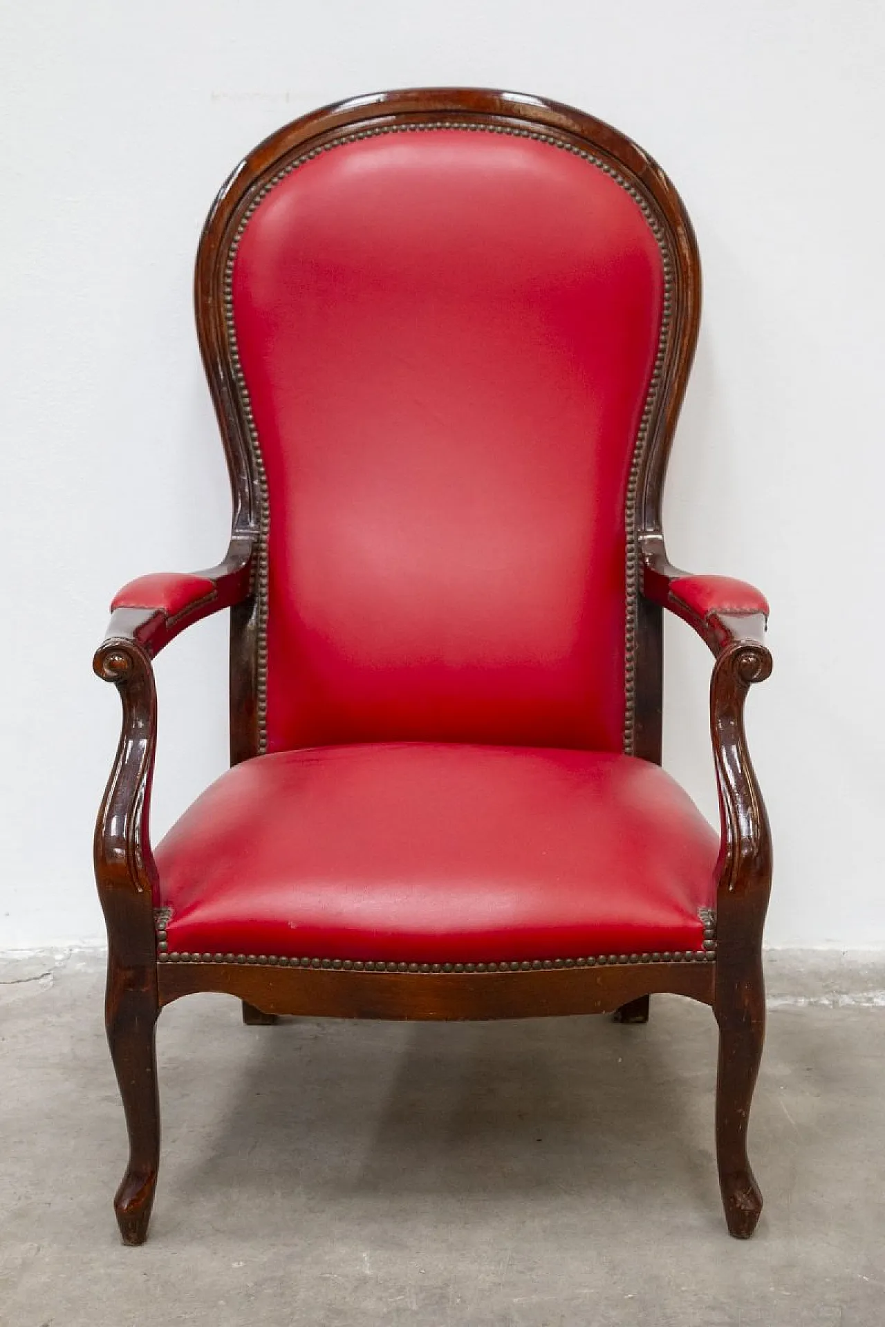 Louis-Philippe style beech wood armchair, 19th century 9