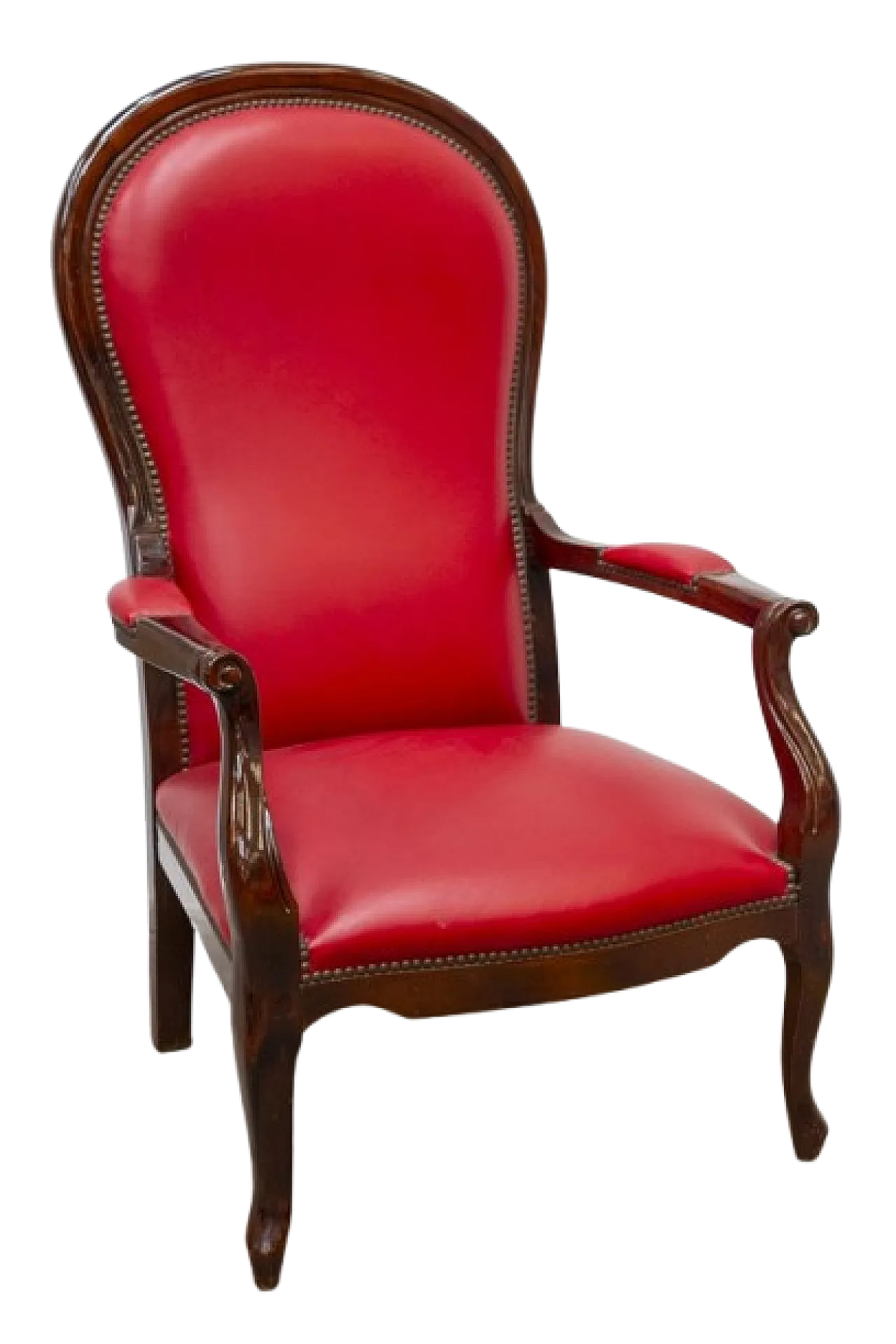 Louis-Philippe style beech wood armchair, 19th century 11