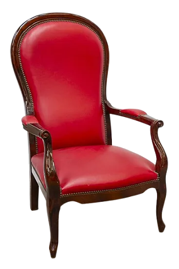 Louis-Philippe style beech wood armchair, 19th century