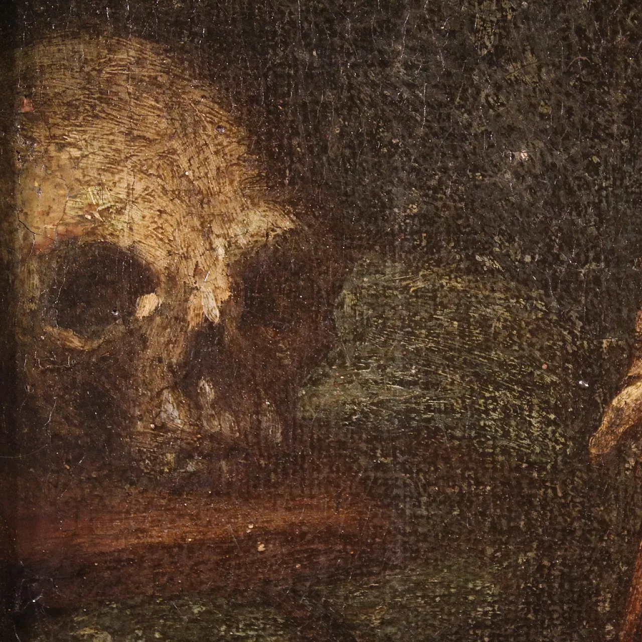 Spanish painting Saint Francis, 17th century 3