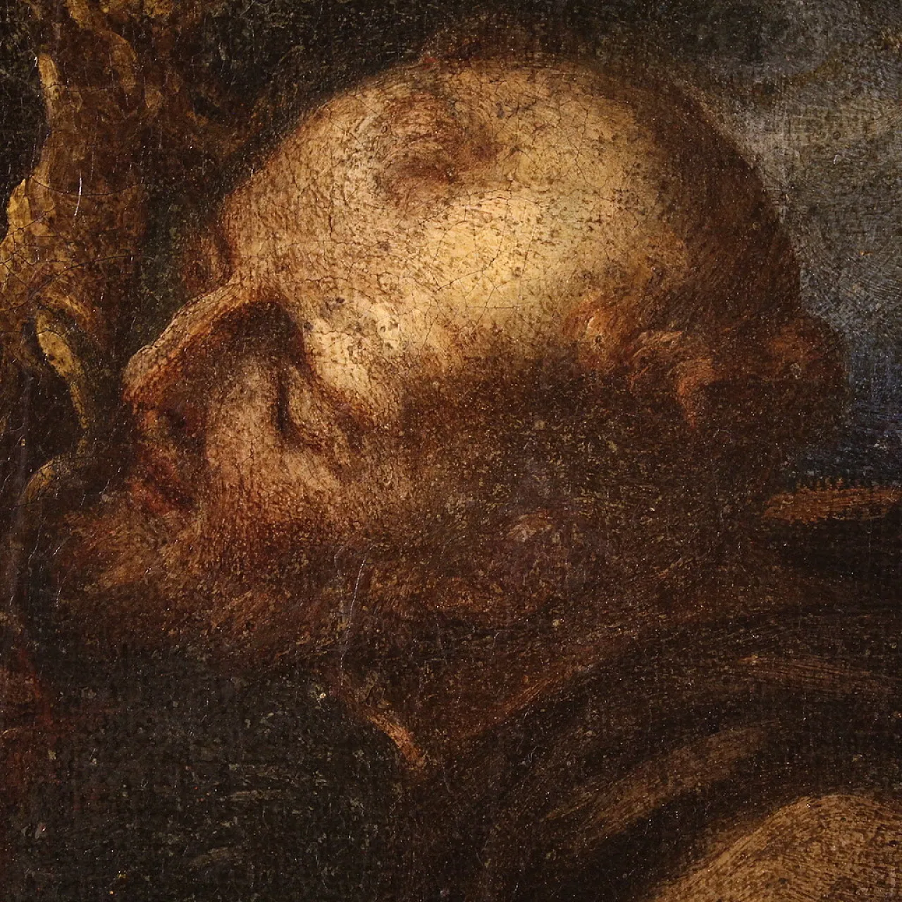 Spanish painting Saint Francis, 17th century 7