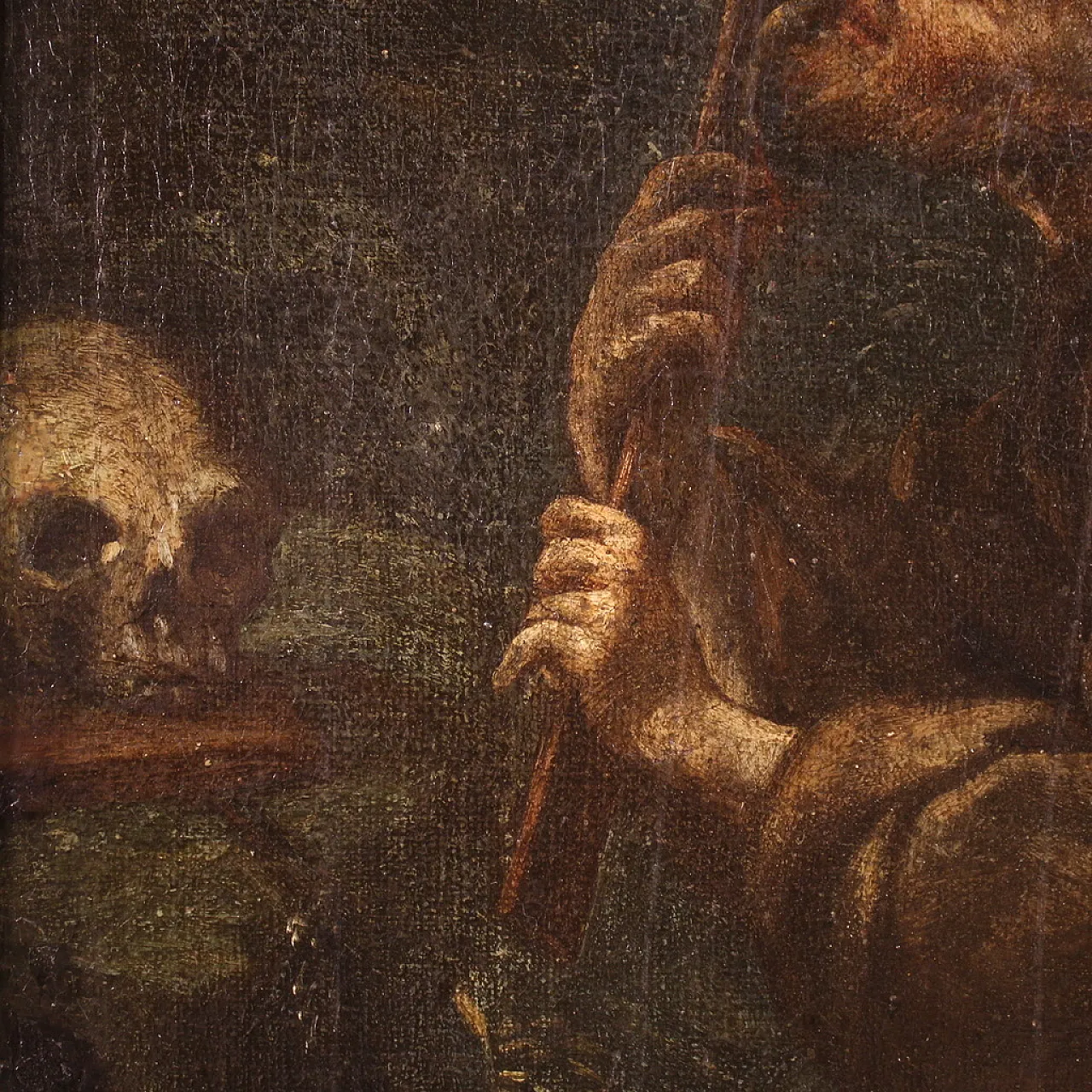 Spanish painting Saint Francis, 17th century 12