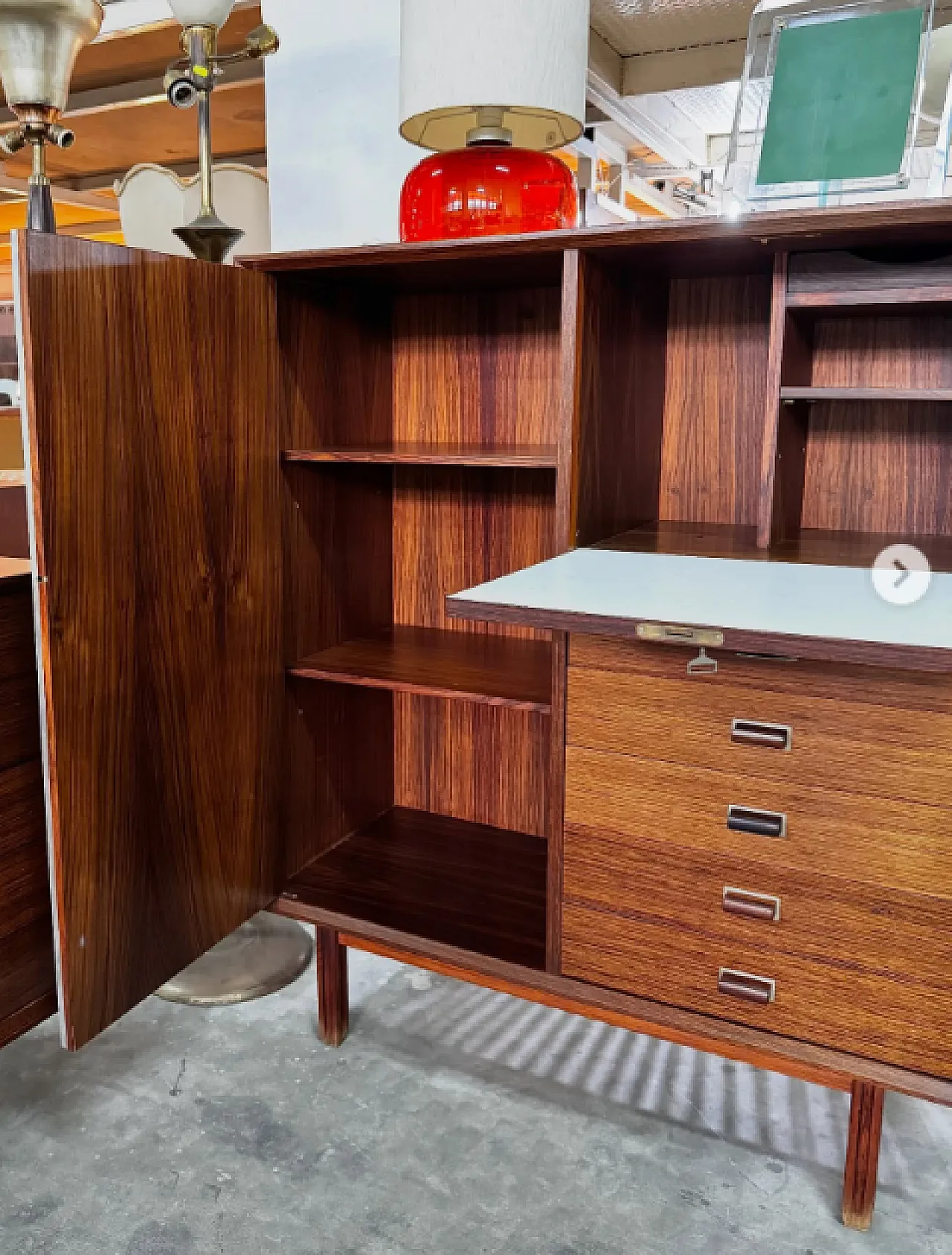 Tall rosewood cabinet by George Coslin, 1960s 6