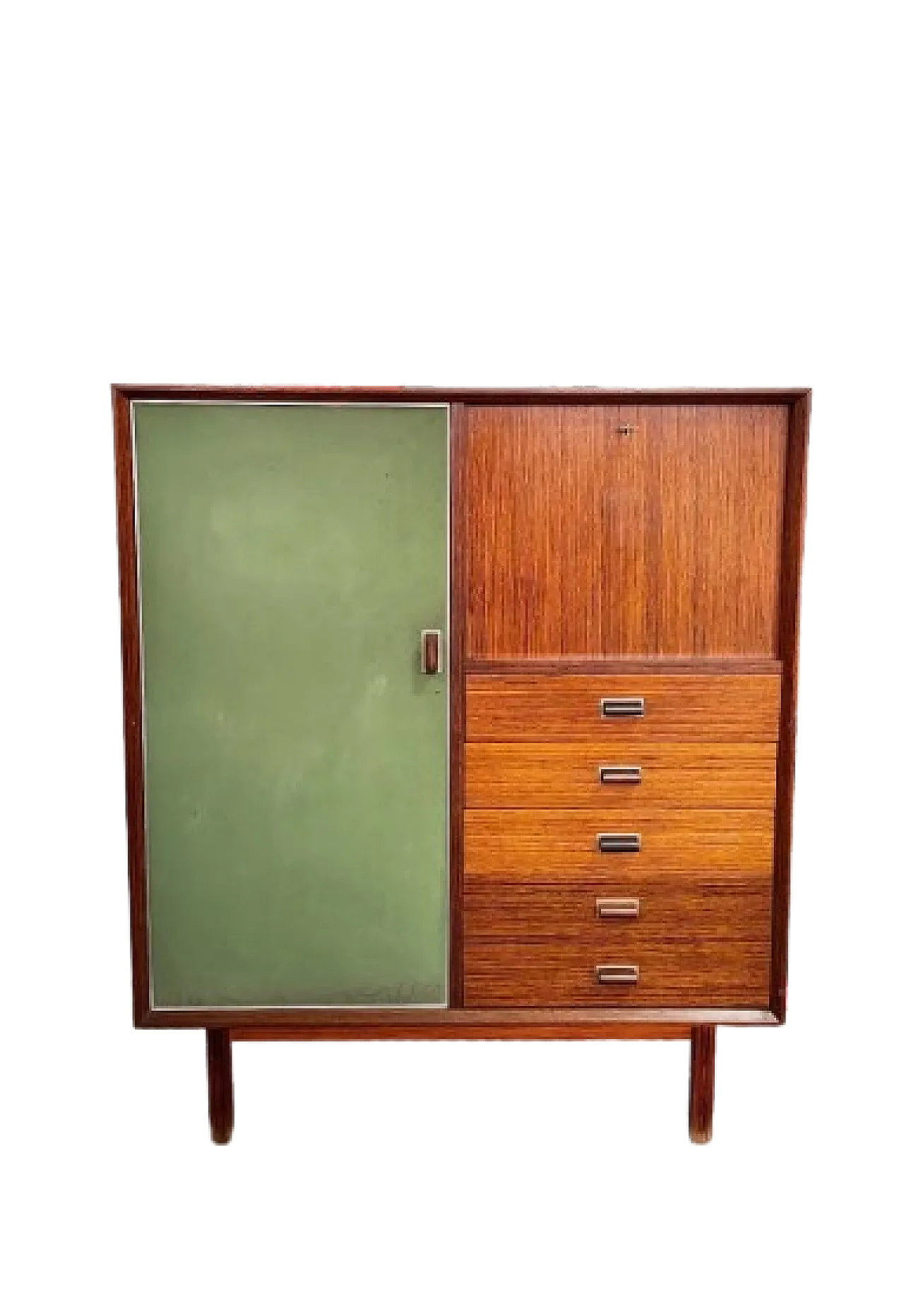 Tall rosewood cabinet by George Coslin, 1960s 10