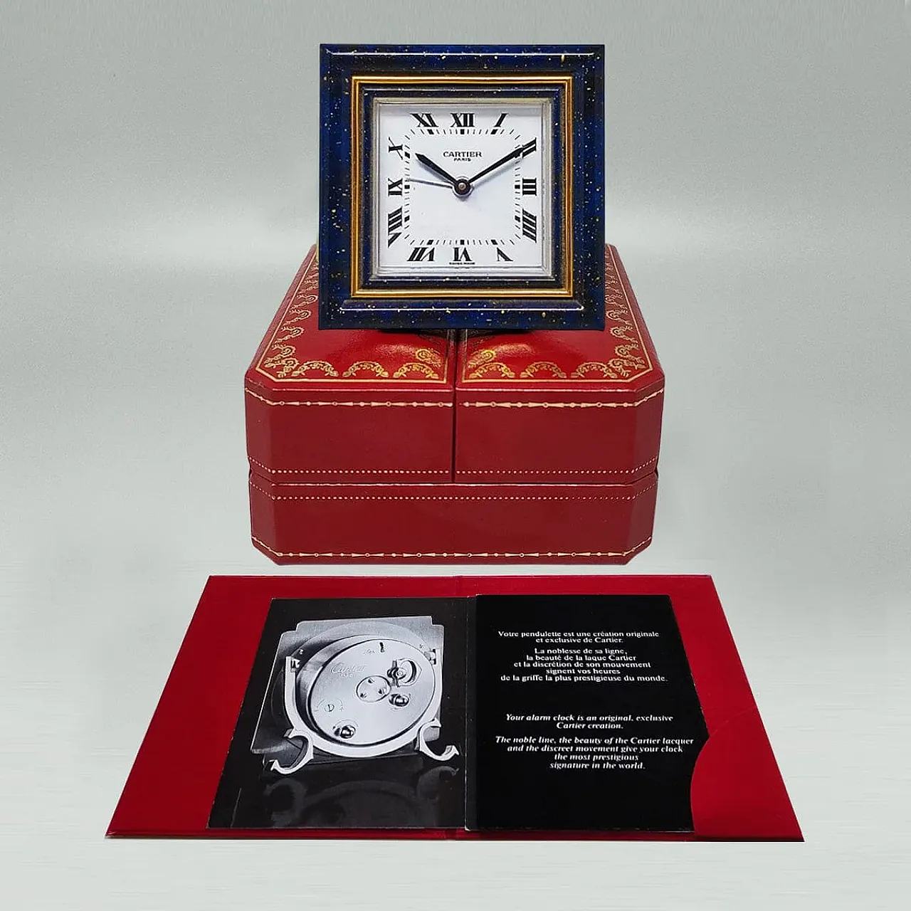 Cartier alarm clock pendulette, 1980s 2