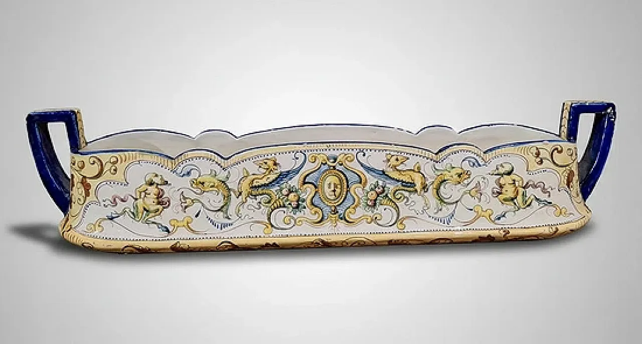 Vasca centrotavola in ceramica, primo '900 8