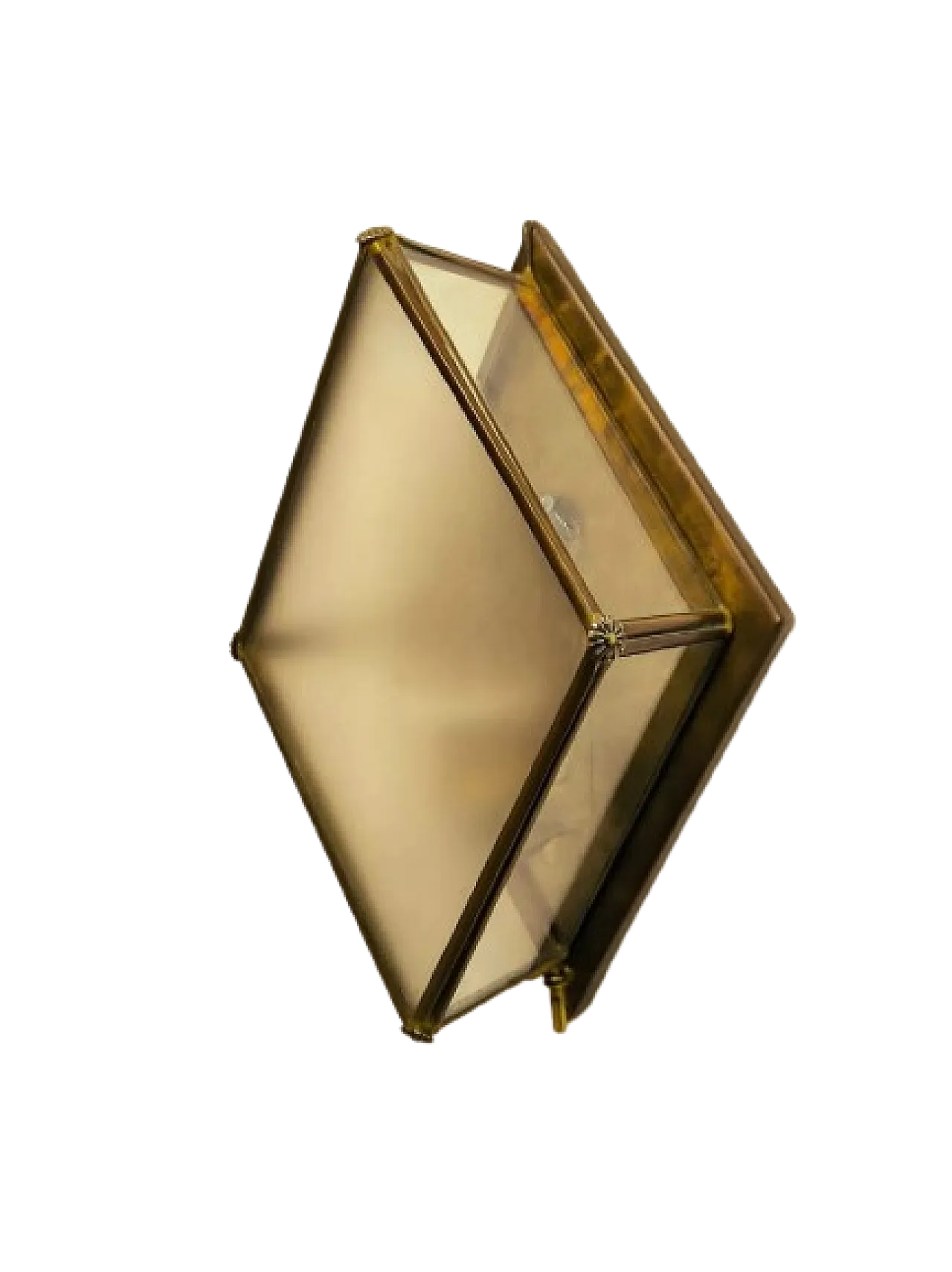 Lanterna in ottone con vetro, anni '60 19