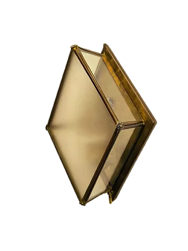 Lanterna in ottone con vetro, anni '60