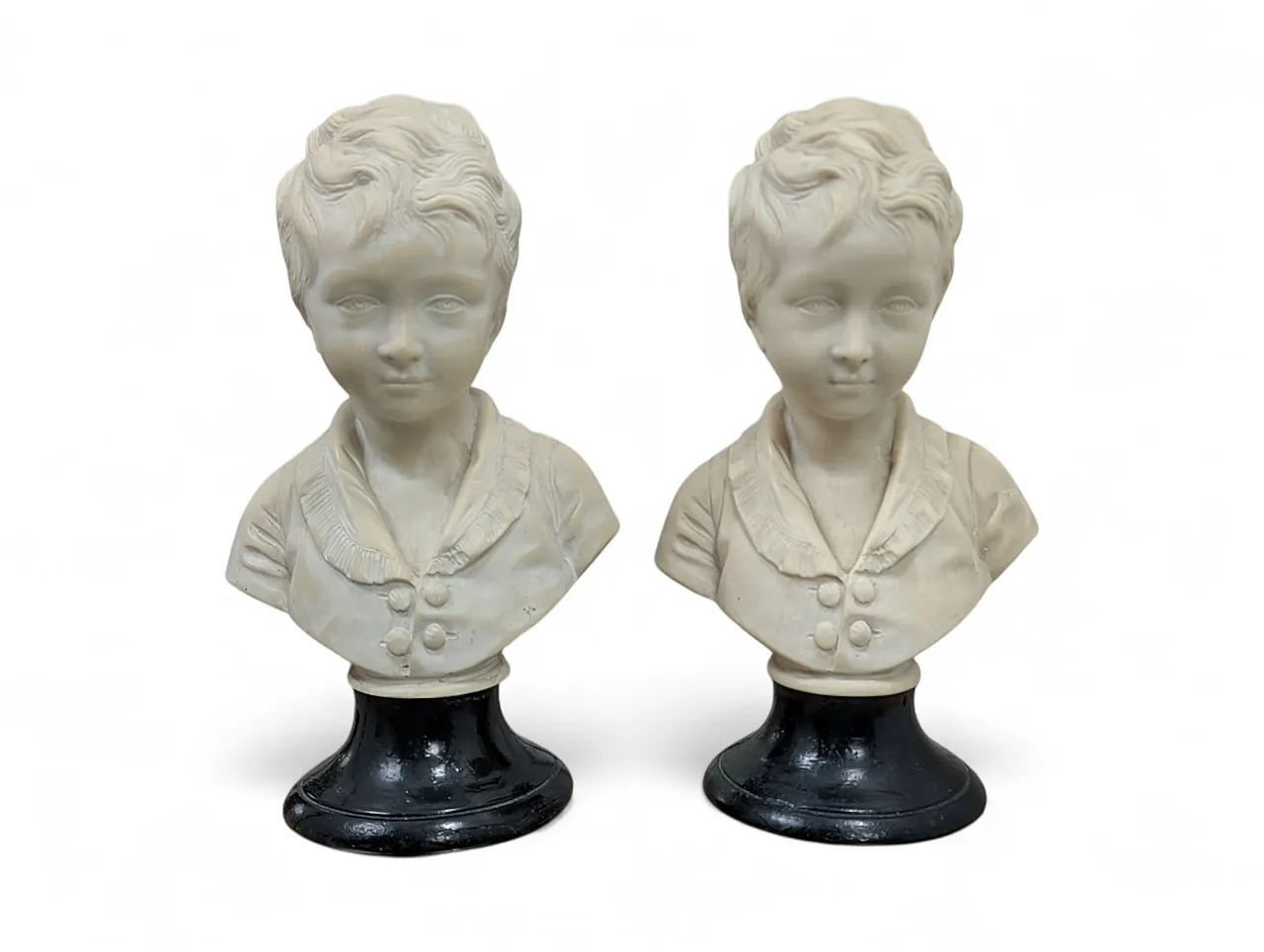 Pair of marble busts of a European child, 19th century 1