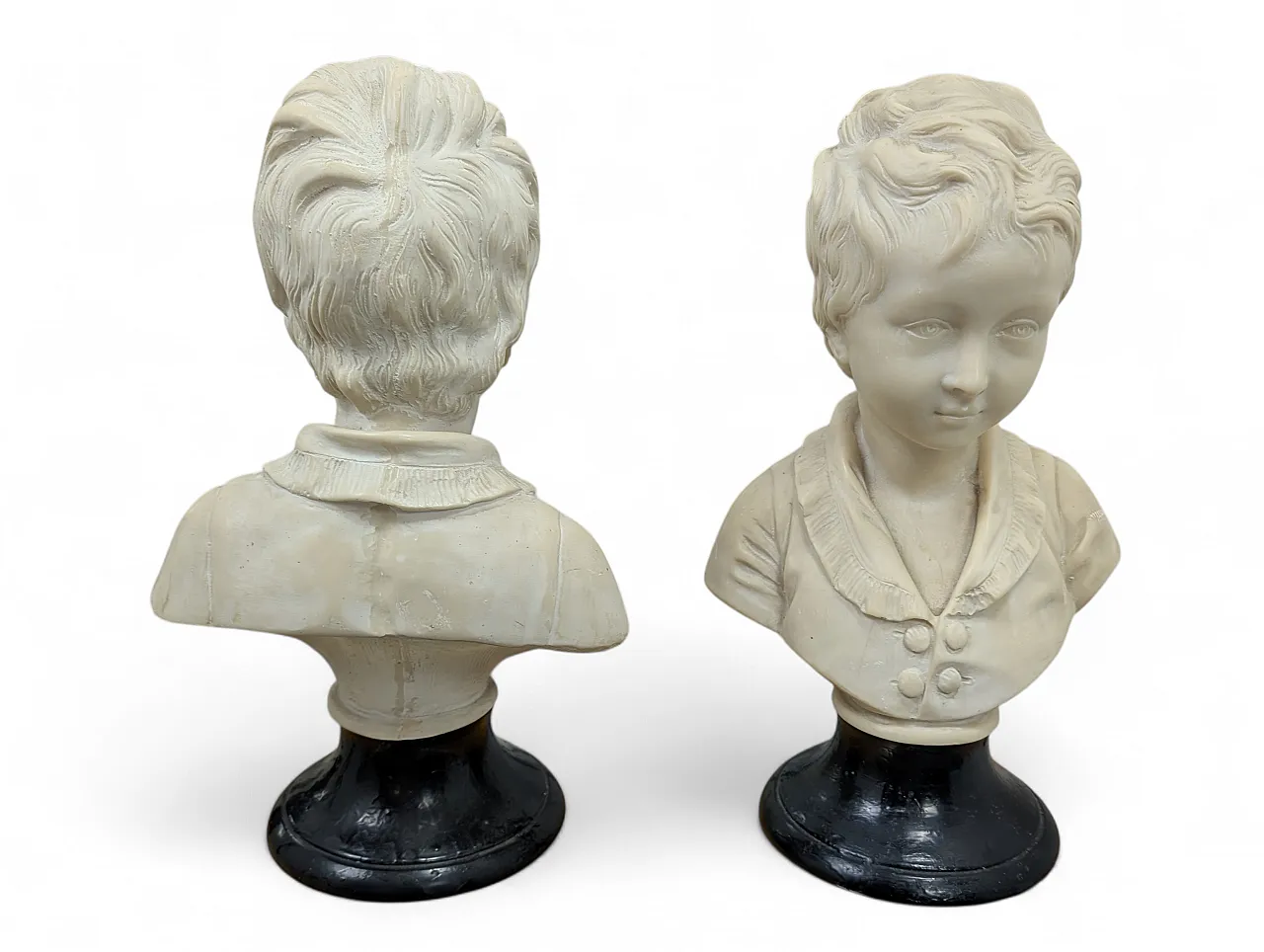 Pair of marble busts of a European child, 19th century 4