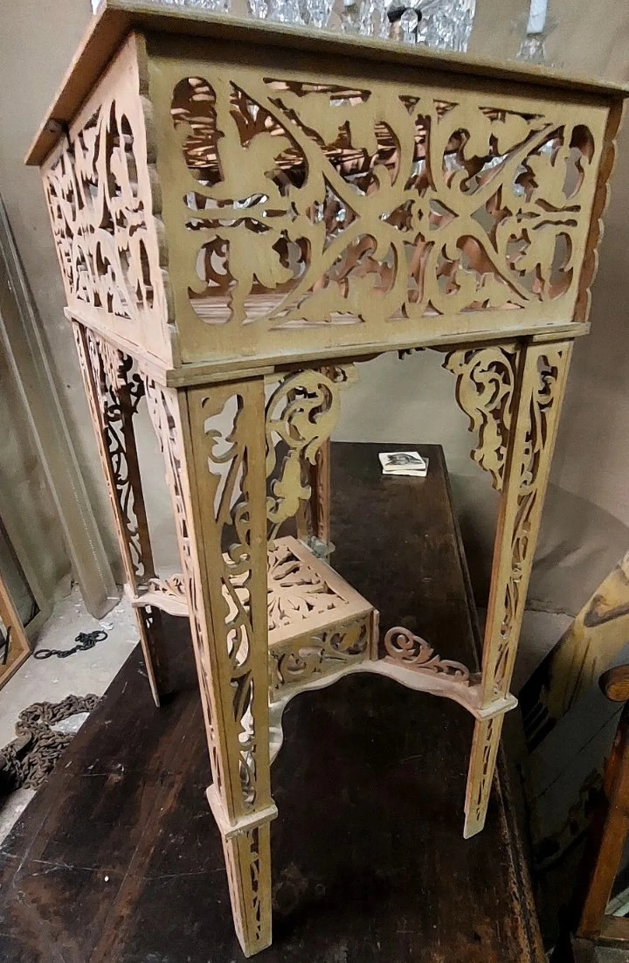 Lavoro in legno traforato di Carlo Amati, primo '900 3