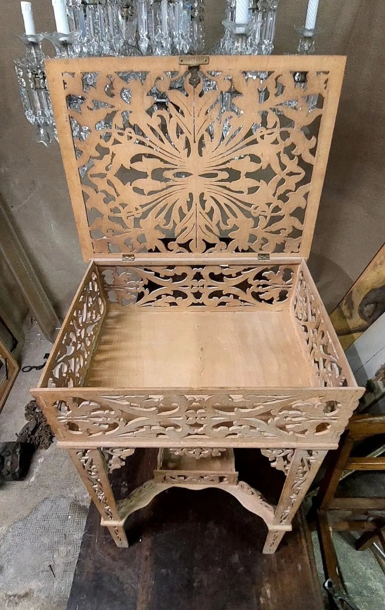 Lavoro in legno traforato di Carlo Amati, primo '900 7