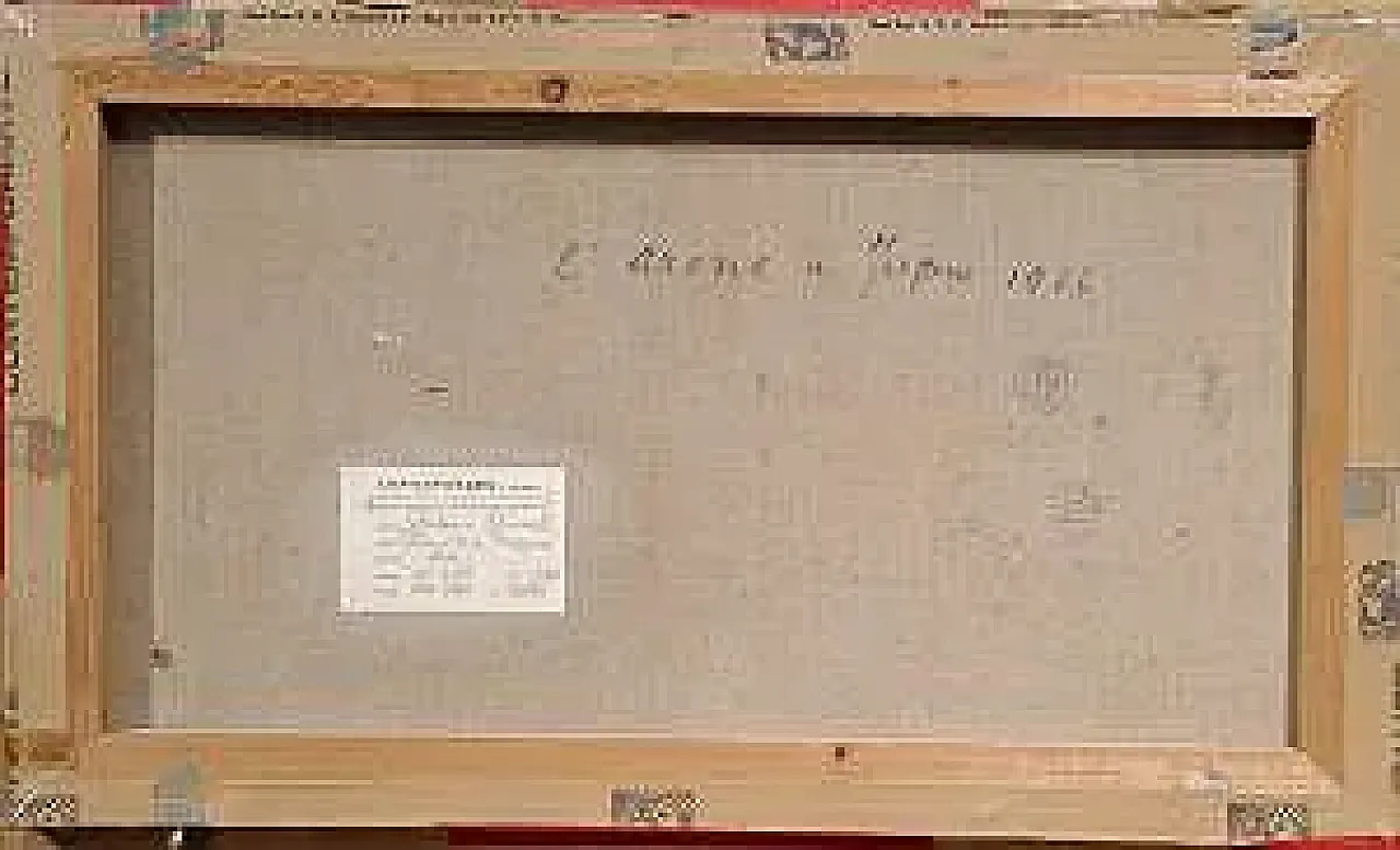 Tramonto a Fregene di Giovanni Omiccioli, olio su tela, anni '60 2