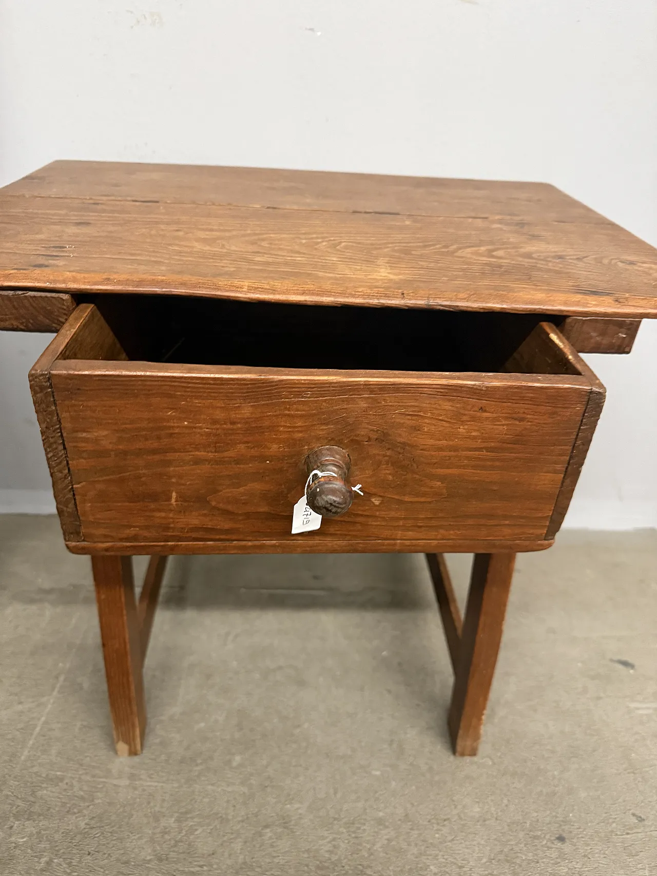 Tavolino basso a capretta, arte povera toscana, '900 3