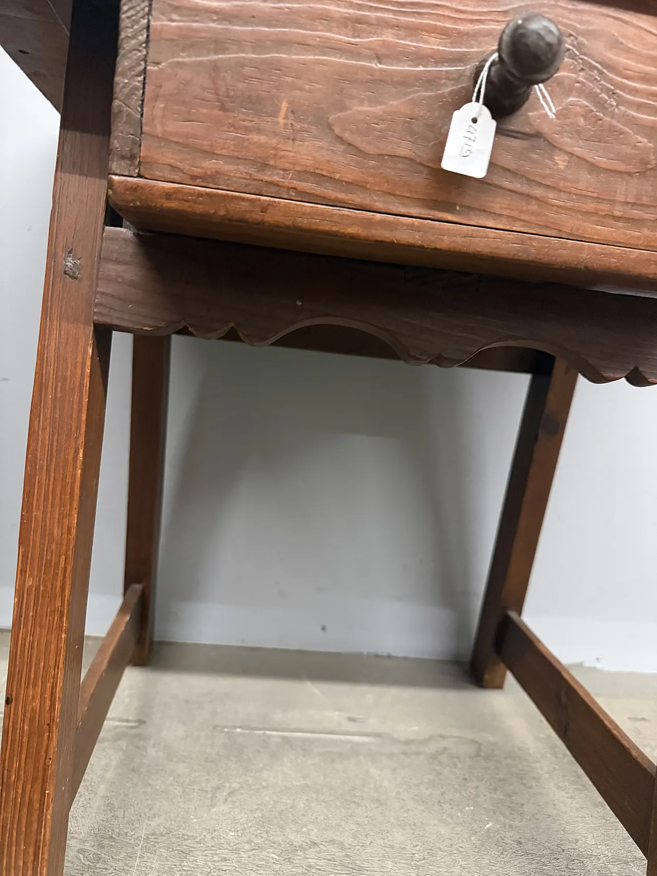 Tavolino basso a capretta, arte povera toscana, '900 5