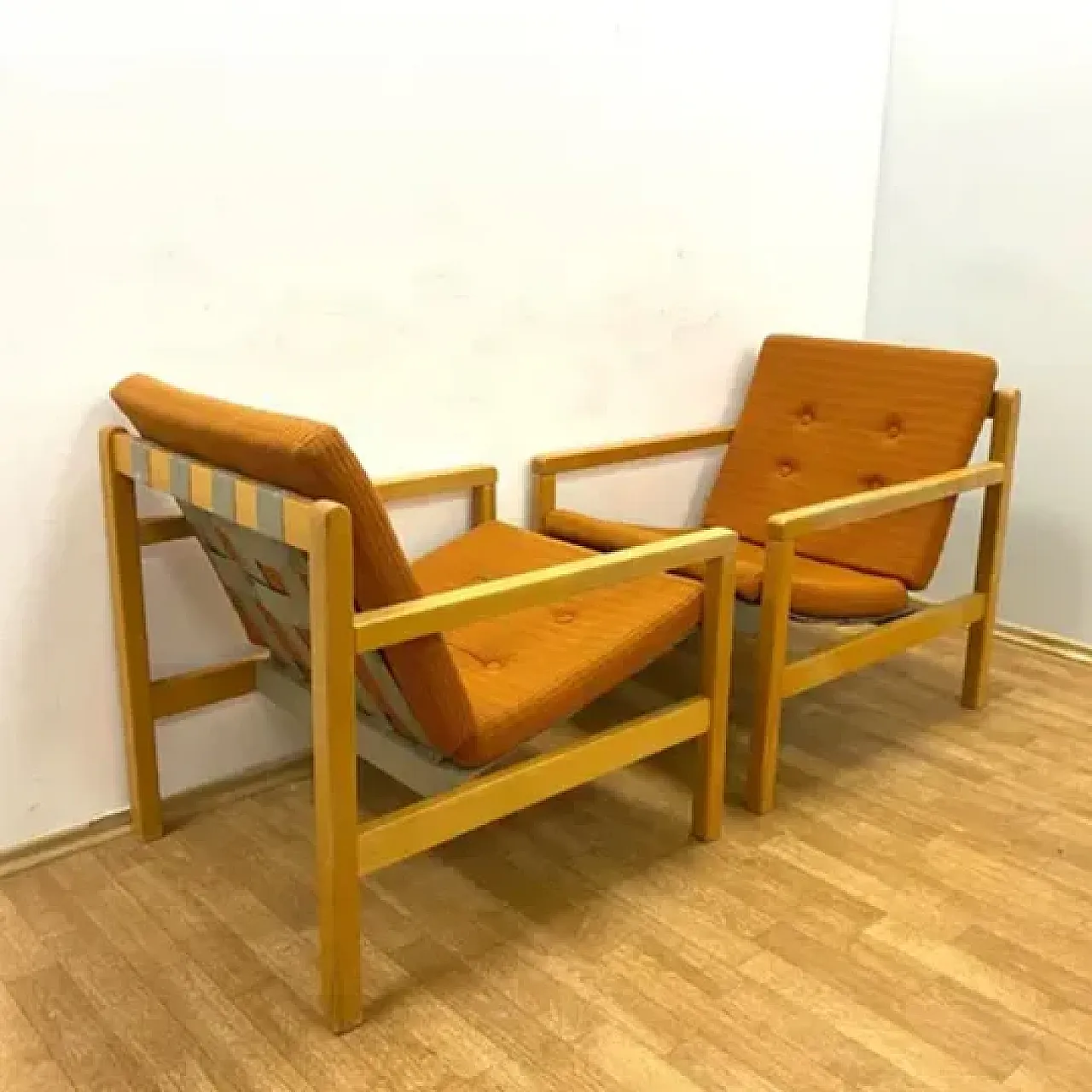 Pair of retro armchairs by Hikor, 1960s 1