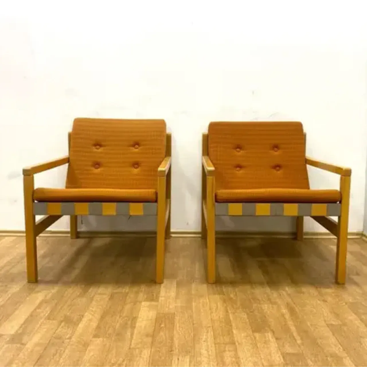 Pair of retro armchairs by Hikor, 1960s 7