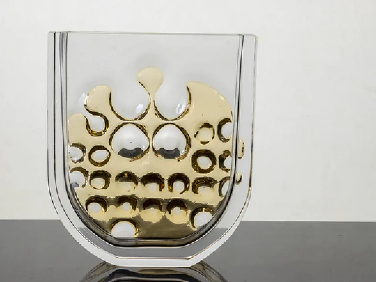 Large cut-glass vase by Ladislav Oliva, Exbor, 1970s 3