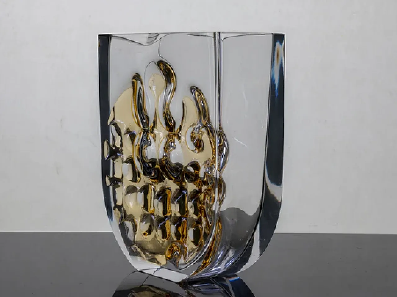 Large cut-glass vase by Ladislav Oliva, Exbor, 1970s 5