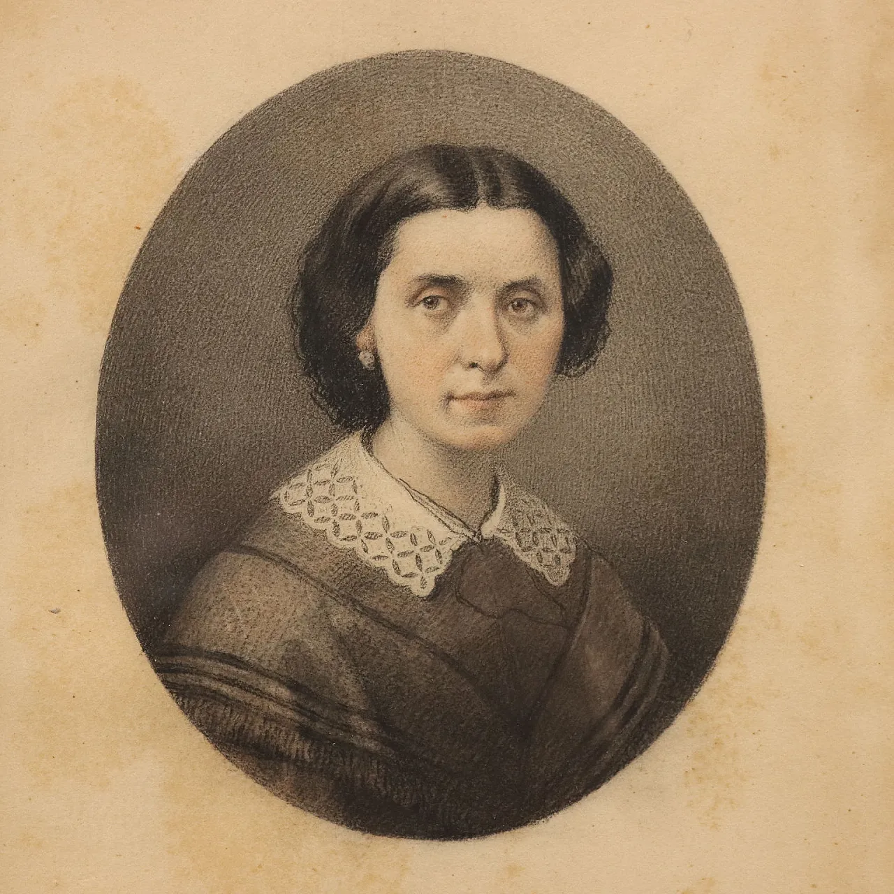 Cesari Ferreri, coppia di ritratti, pastelli su carta, '800 3